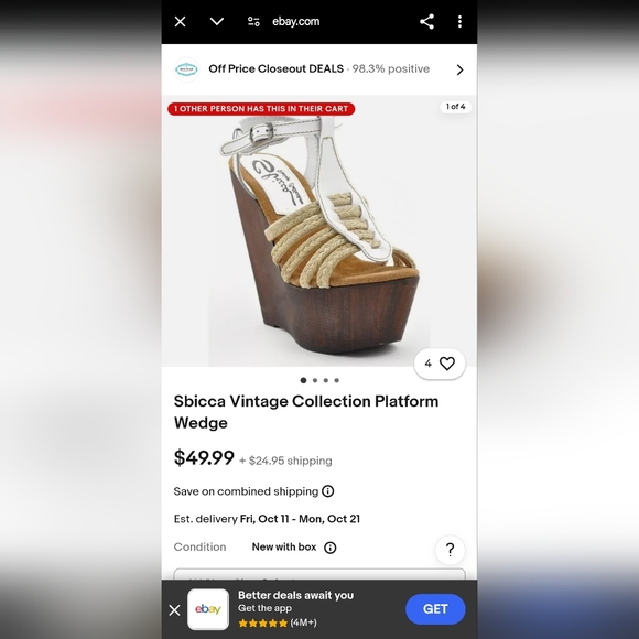 Like New Sbicca Vintage Collection Platform Wedge - Picture 8 of 8